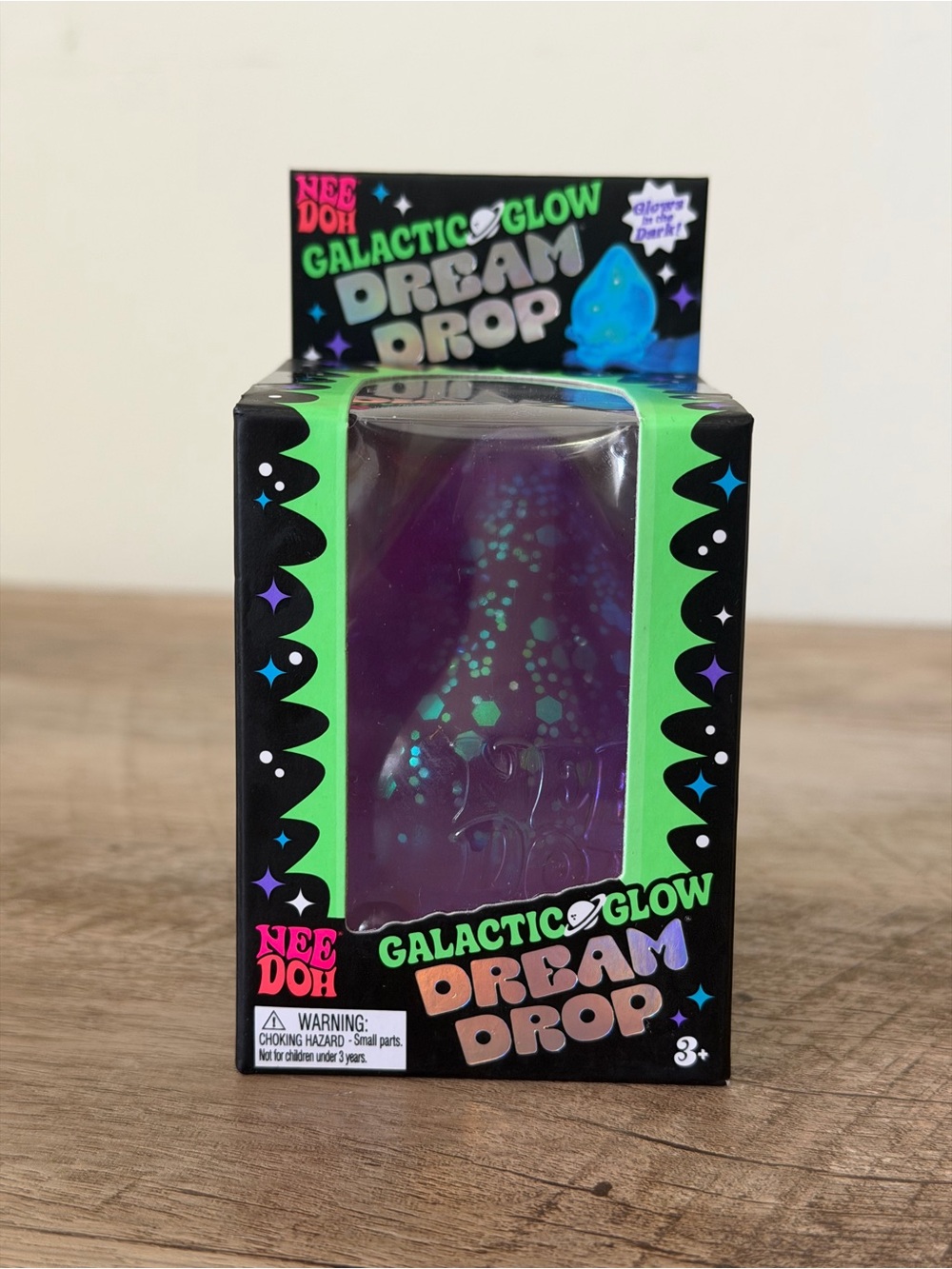 RARE Limited Edition Viral Glow In Dark NeeDoh Galactic Glow Dream Drop Squeeze